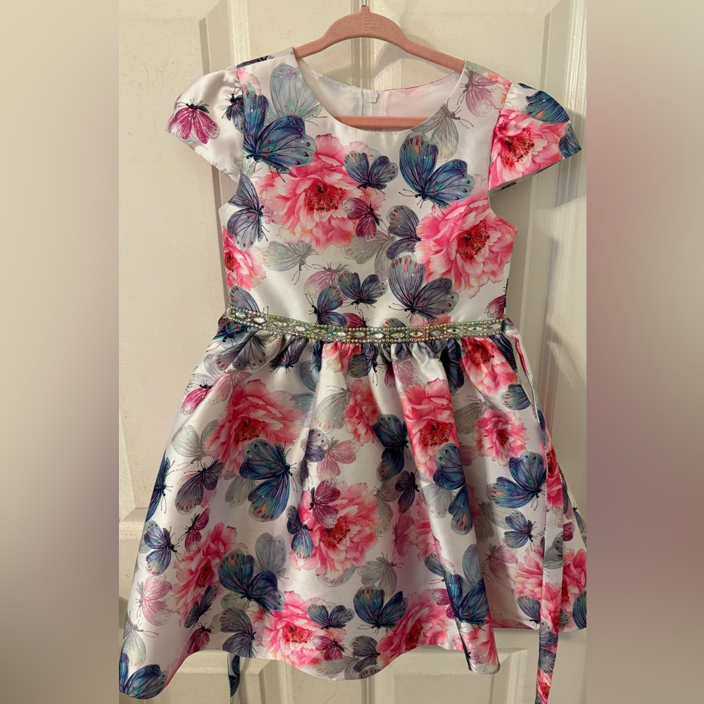 Kids formal dress. Rare editions, size 5, pink, blue and white